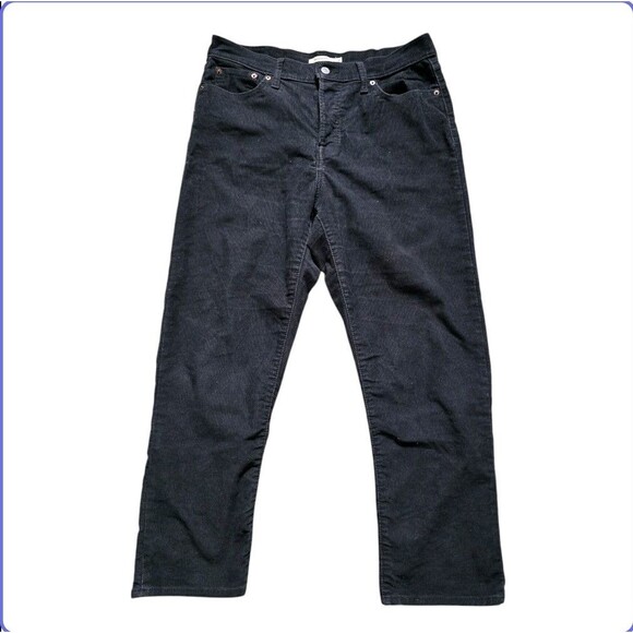 Levis Corduroy Pants Women Size 31" Brown Wedgie Straight  Button Fly Stretch - Picture 9 of 9